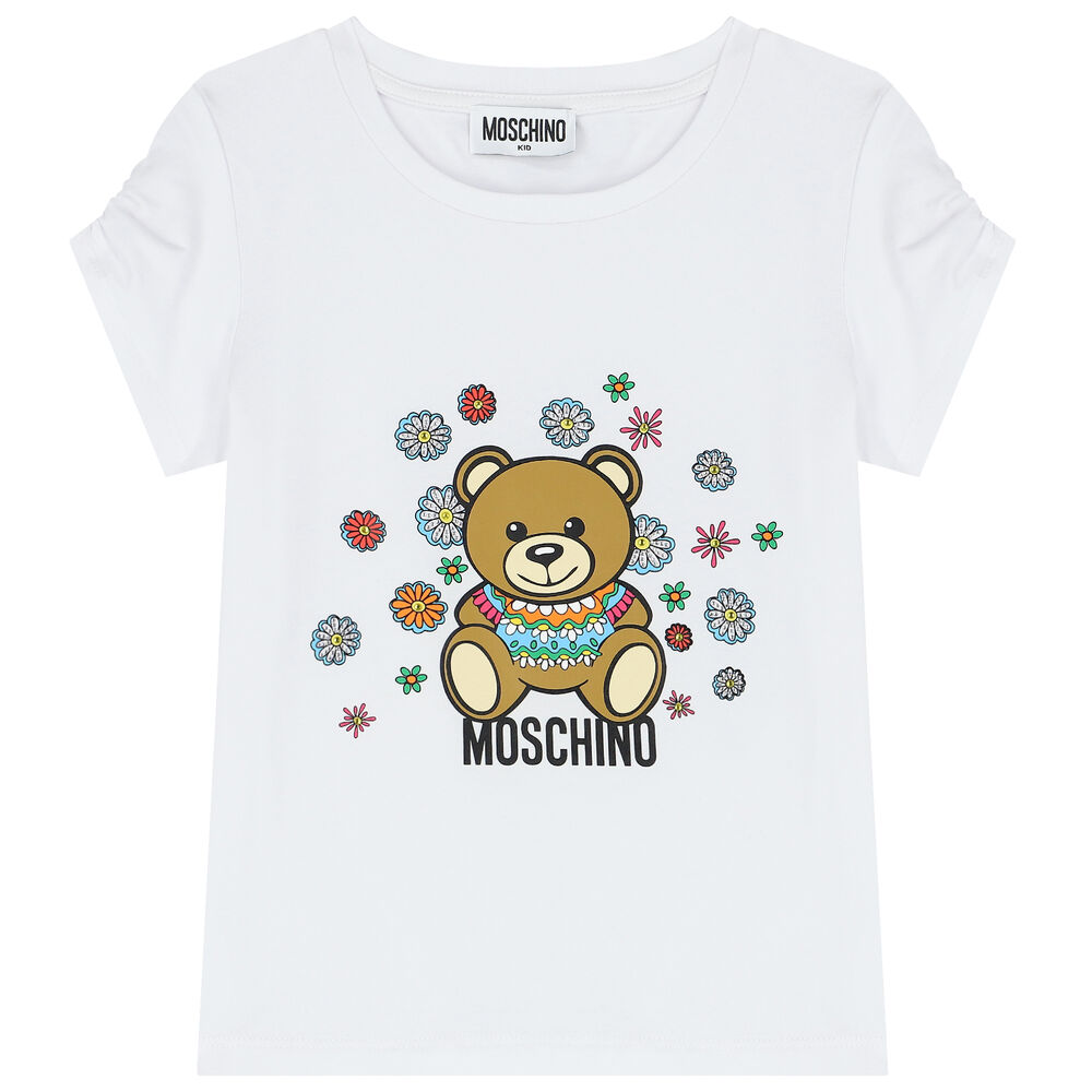 Moschino White Fun Teddy Alphabet T-Shirt