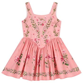 Girls Pink Floral Dress
