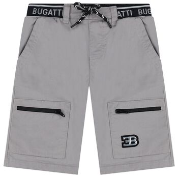 Boys Grey Logo Shorts 