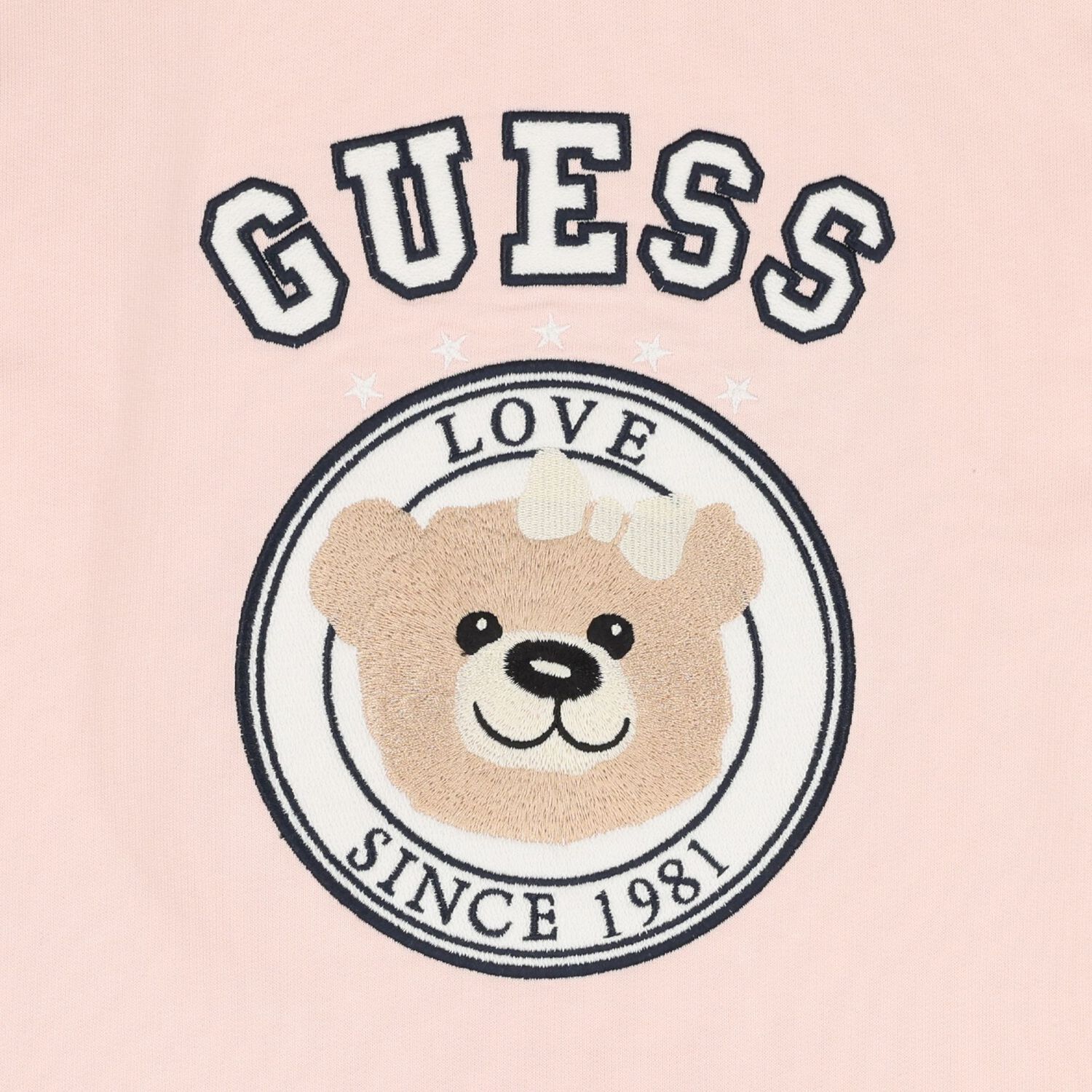 Girls Pink Teddy Bear Logo Dress, 2, hi-res