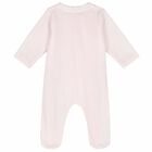Baby Girls Pink Cotton Babygrow, 2, hi-res