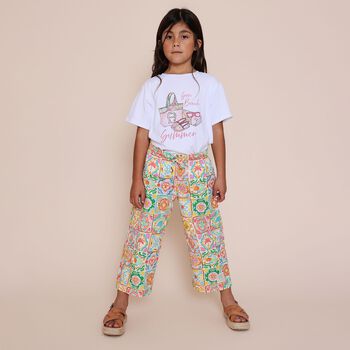Girls Multi-Coloured Logo Trousers