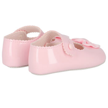 Baby Girls Pink Leather Pre Walker Shoes