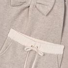 Girls Beige Knitted Trousers Set, 1, hi-res