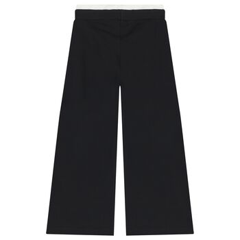 Girls Black Logo Trousers