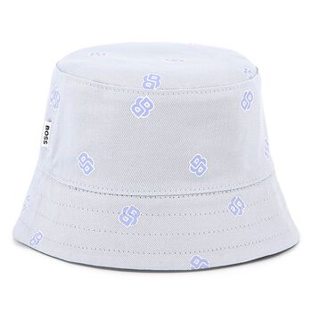 Baby Boys Navy Blue & Blue Logo Reversible Hat