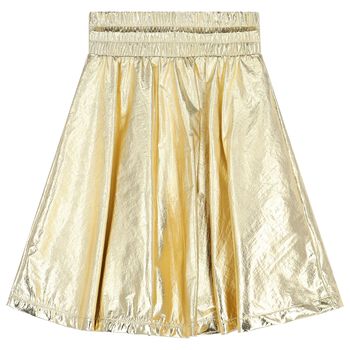 Girls Gold Logo Skirt