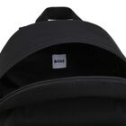 Boys Black Logo Backpack ( 42cm ), 1, hi-res