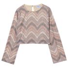 Girls Pink Sequins Long Sleeve Top, 1, hi-res