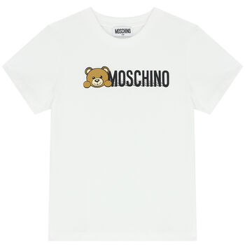 White Teddy Bear Logo T-Shirt