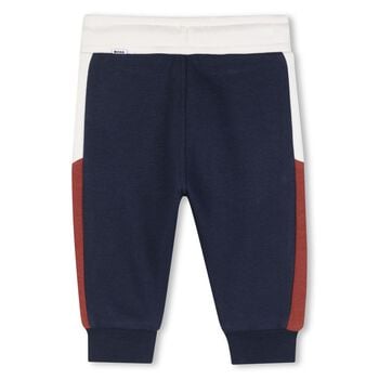Younger Boys Navy Blue Logo Joggers