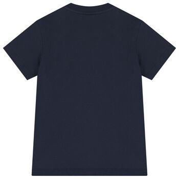 Boys Navy Blue Logo T-Shirt