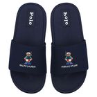 Boys Navy Blue Logo Sliders, 1, hi-res