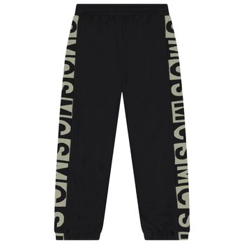Boys Black Logo Joggers