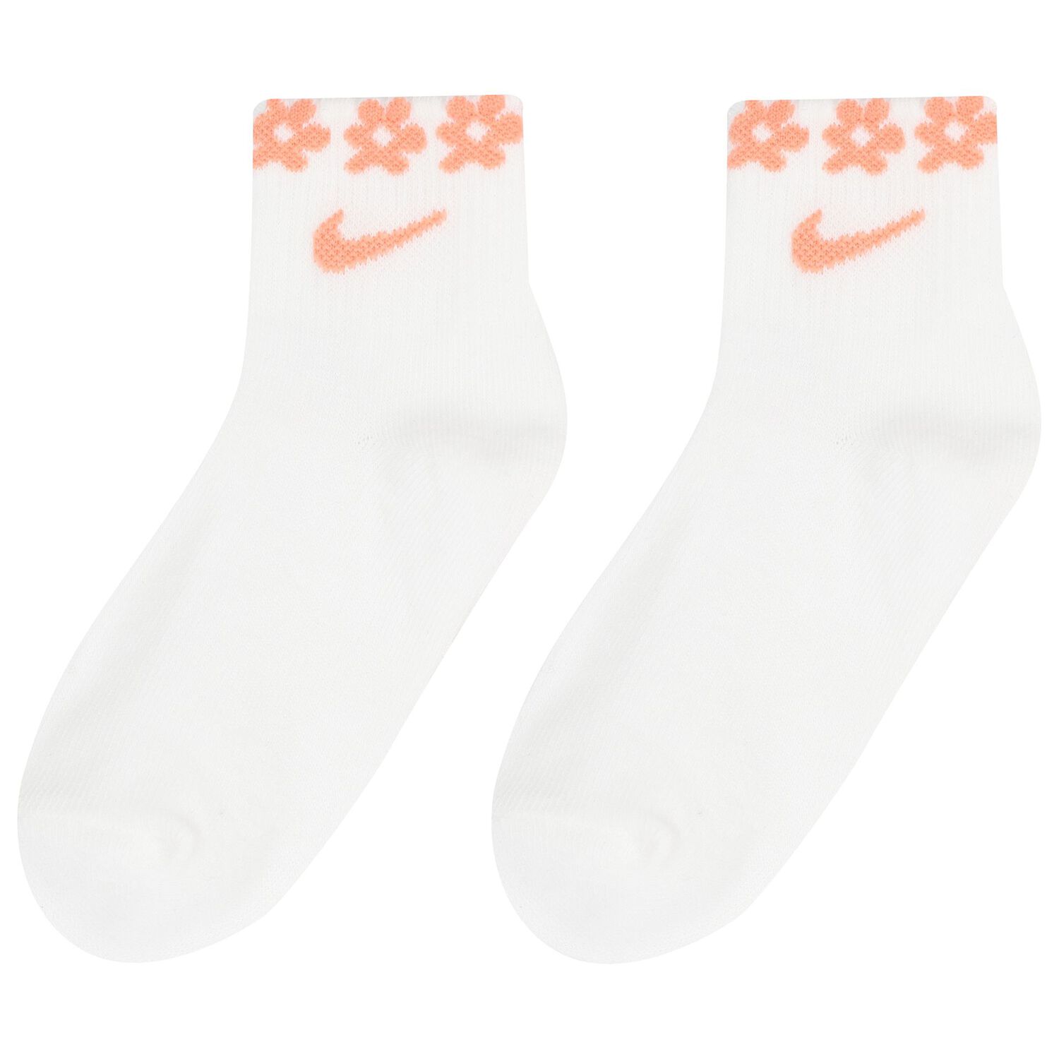 Girls White & Pink Logo Socks ( 6-Pack ), 1, hi-res image number null