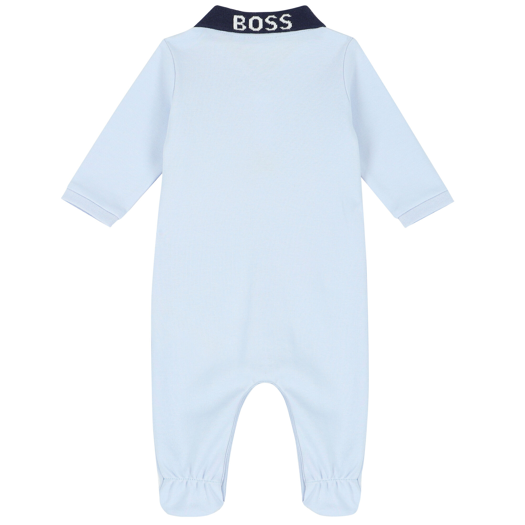 BOSS Baby Boys Blue Logo Babygrow Junior Couture USA