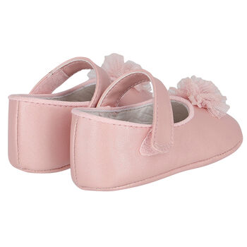 Baby Girls Pink Flower Pre Walker Shoes