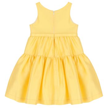 فستان بنات باللون الأصفر