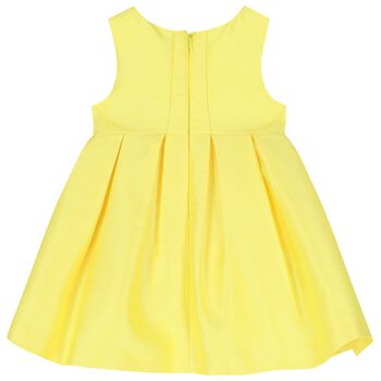 فستان بنات ستان باللون الأصفر