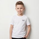 Boys White Logo T-Shirt, 6, hi-res