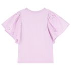 Girls Lilac Flutter Sleeve Ritza Top, 1, hi-res