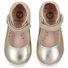 Younger Girls Gold Logo Shoes, 1, hi-res