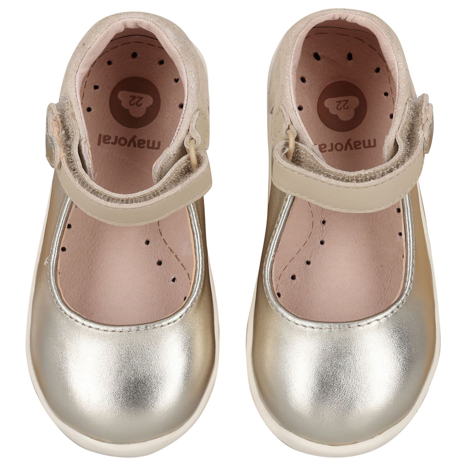 Younger Girls Gold Logo Shoes, 1, hi-res image number null