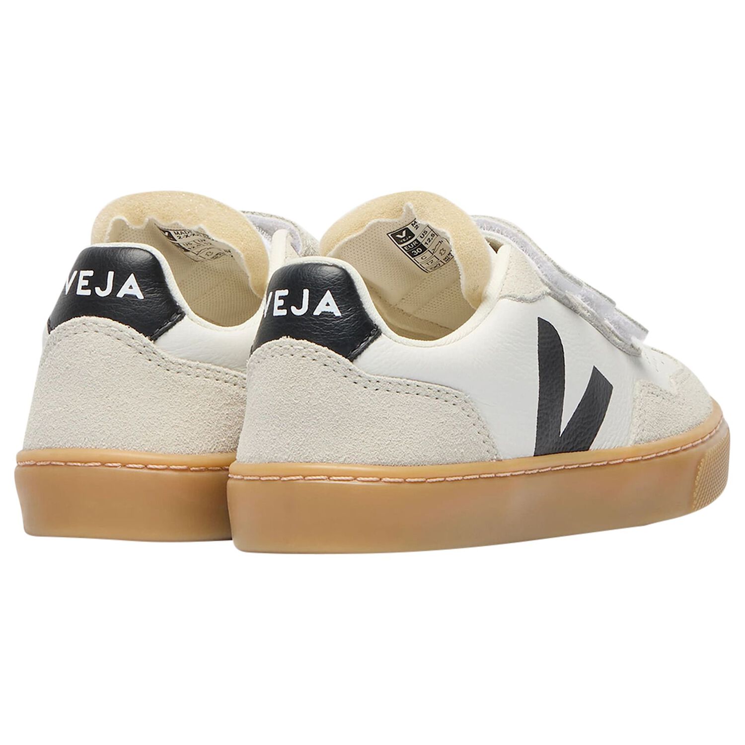 White & Grey Leather & Suede Trainers, 1, hi-res