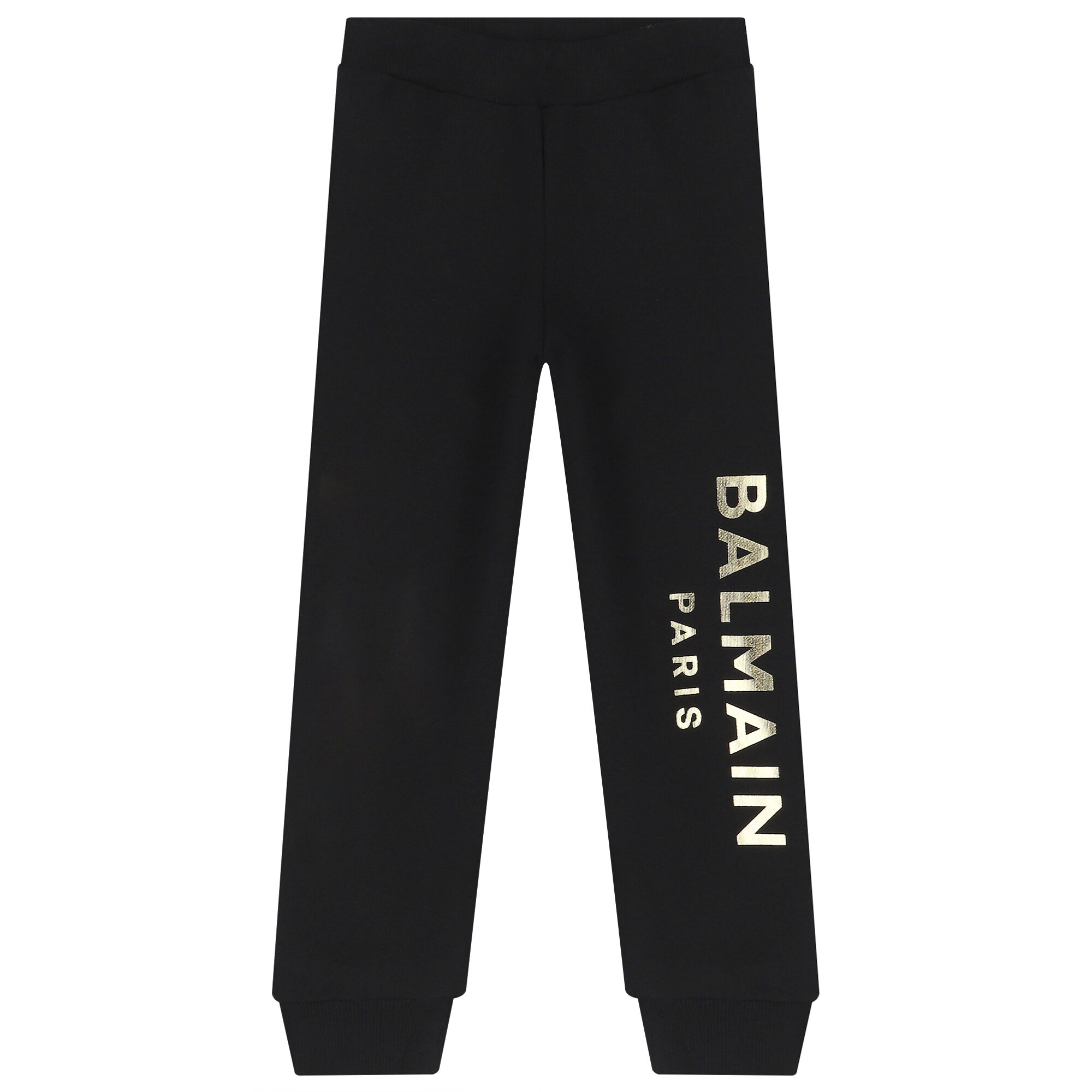 Balmain Black Gold Logo Joggers Junior Couture USA