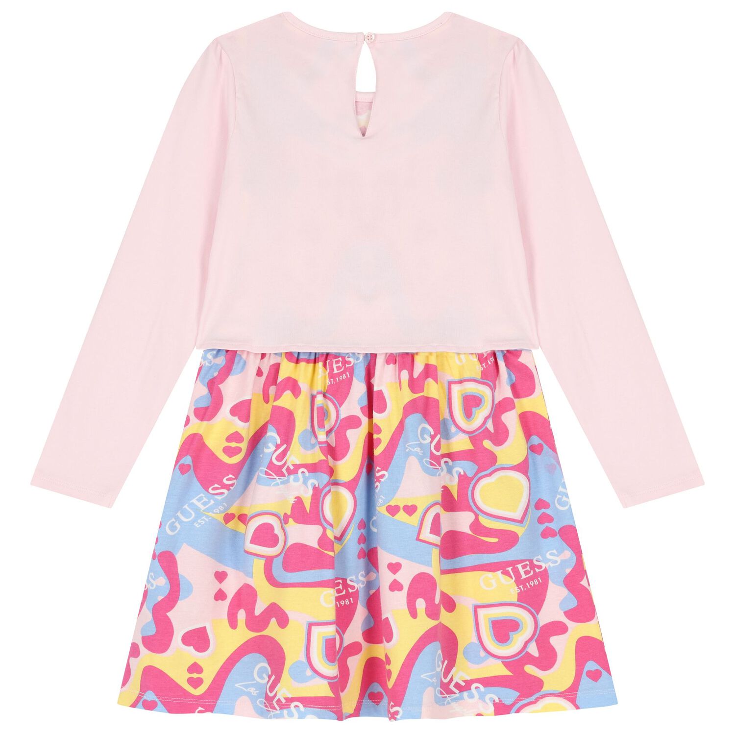 Girls Pink Logo Abstract Dress, 1, hi-res image number null