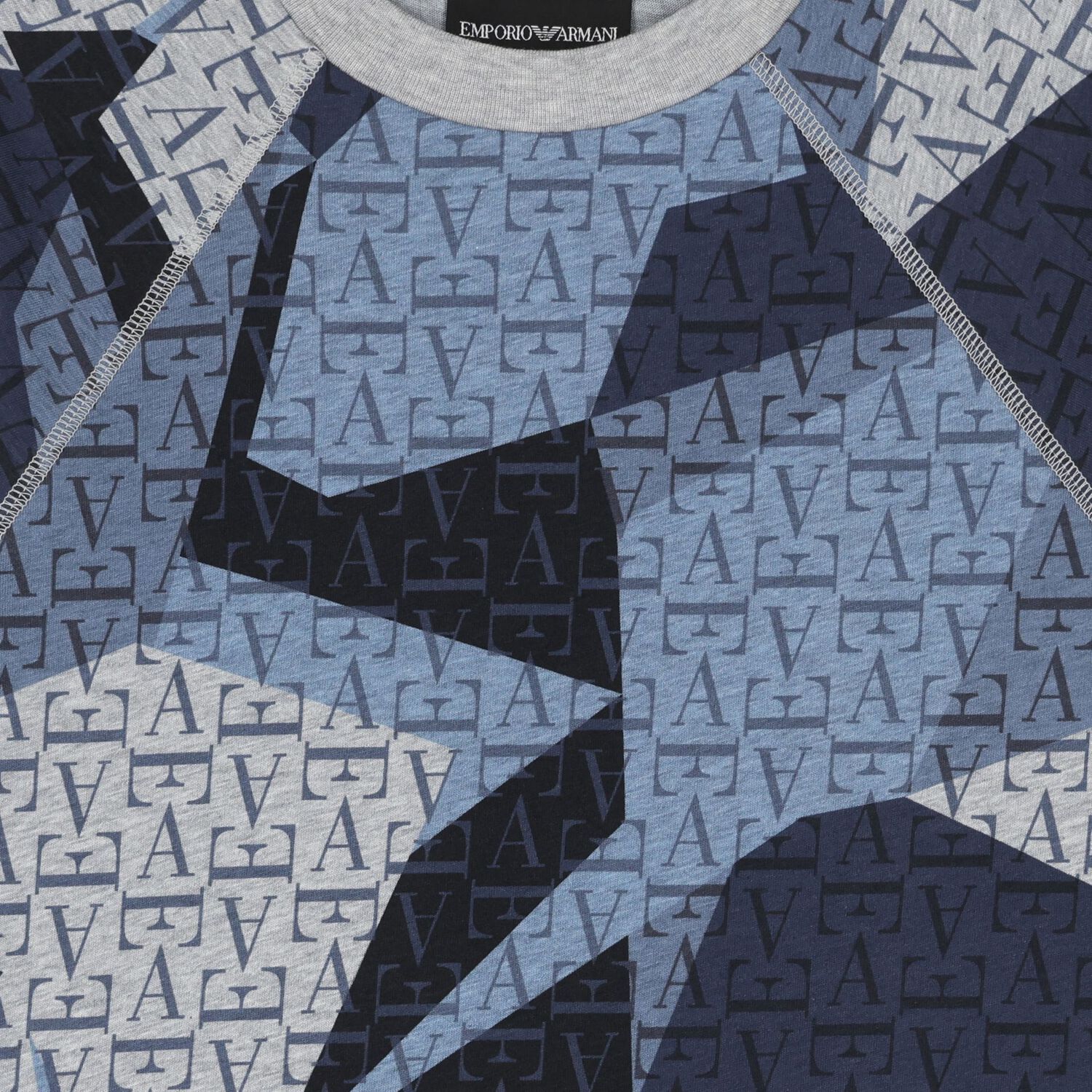 Boys Grey & Blue Logo T-Shirt, 1, hi-res