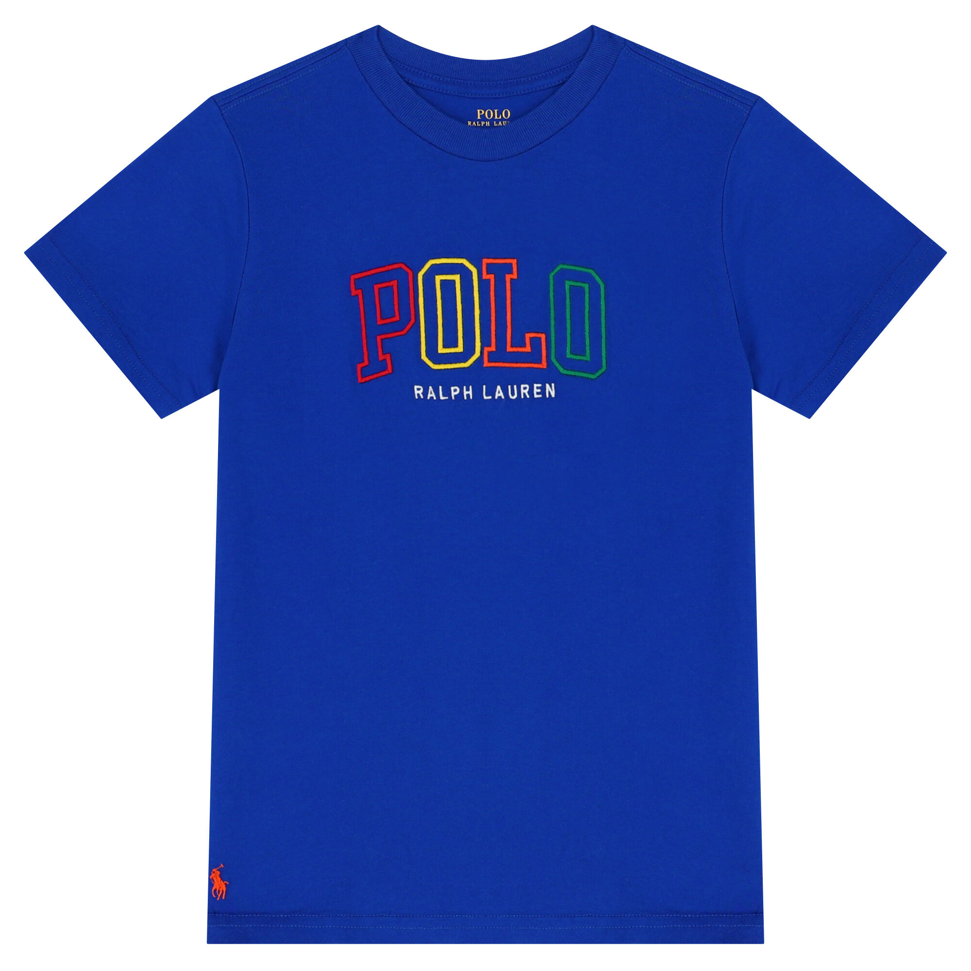 Ralph Lauren Boys Blue Logo T Shirt Junior Couture USA