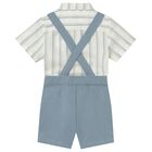 Younger Boys Blue & Ivory Shorts Set, 1, hi-res