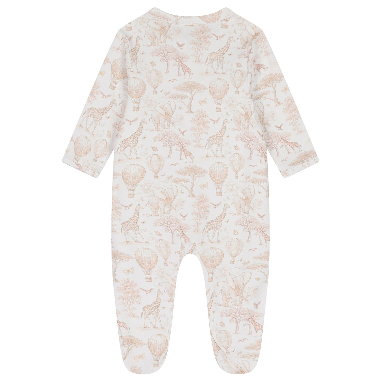 White & Beige Africa Babygrow Gift Set, 1, hi-res