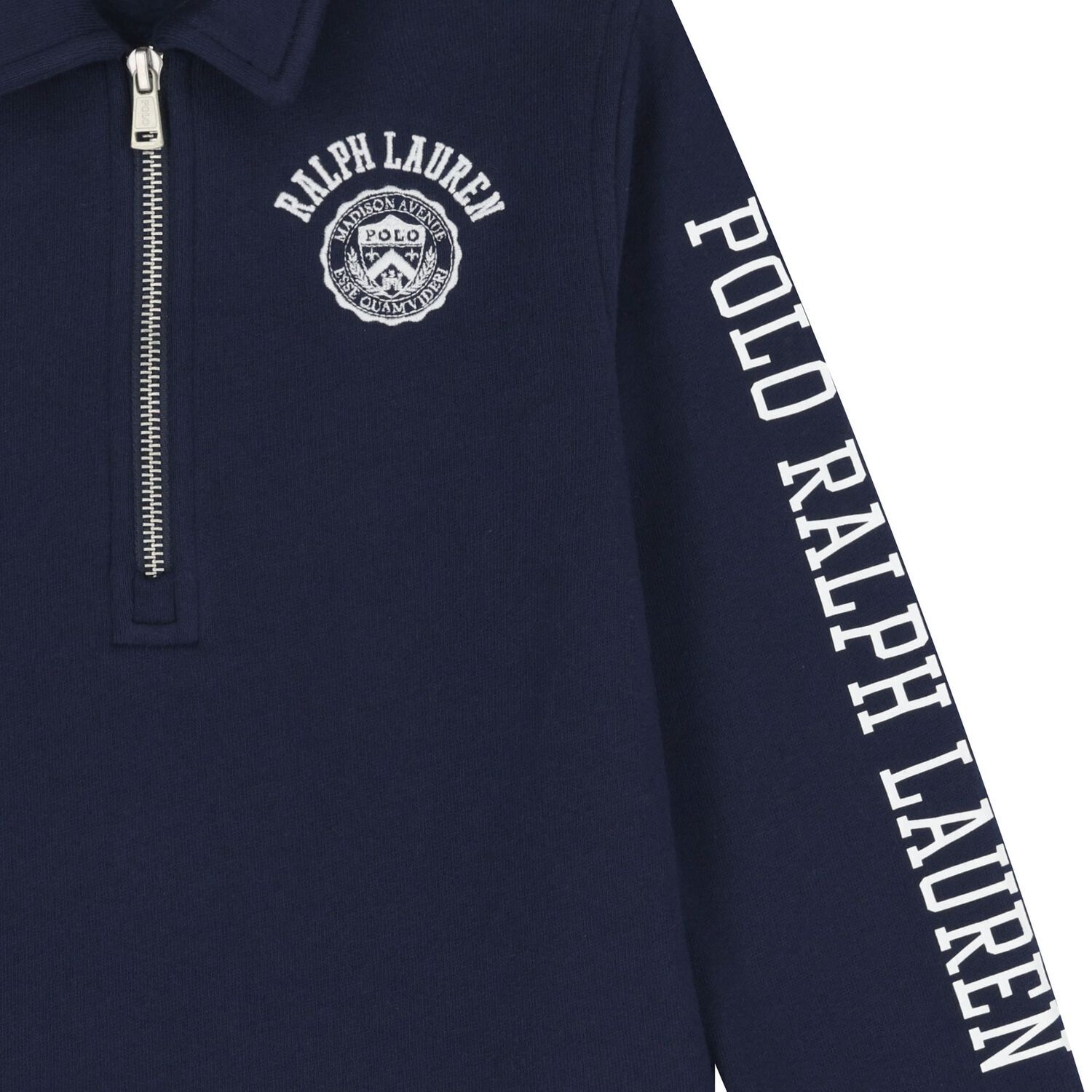 Boys Navy Blue Logo Sweatshirt, 1, hi-res