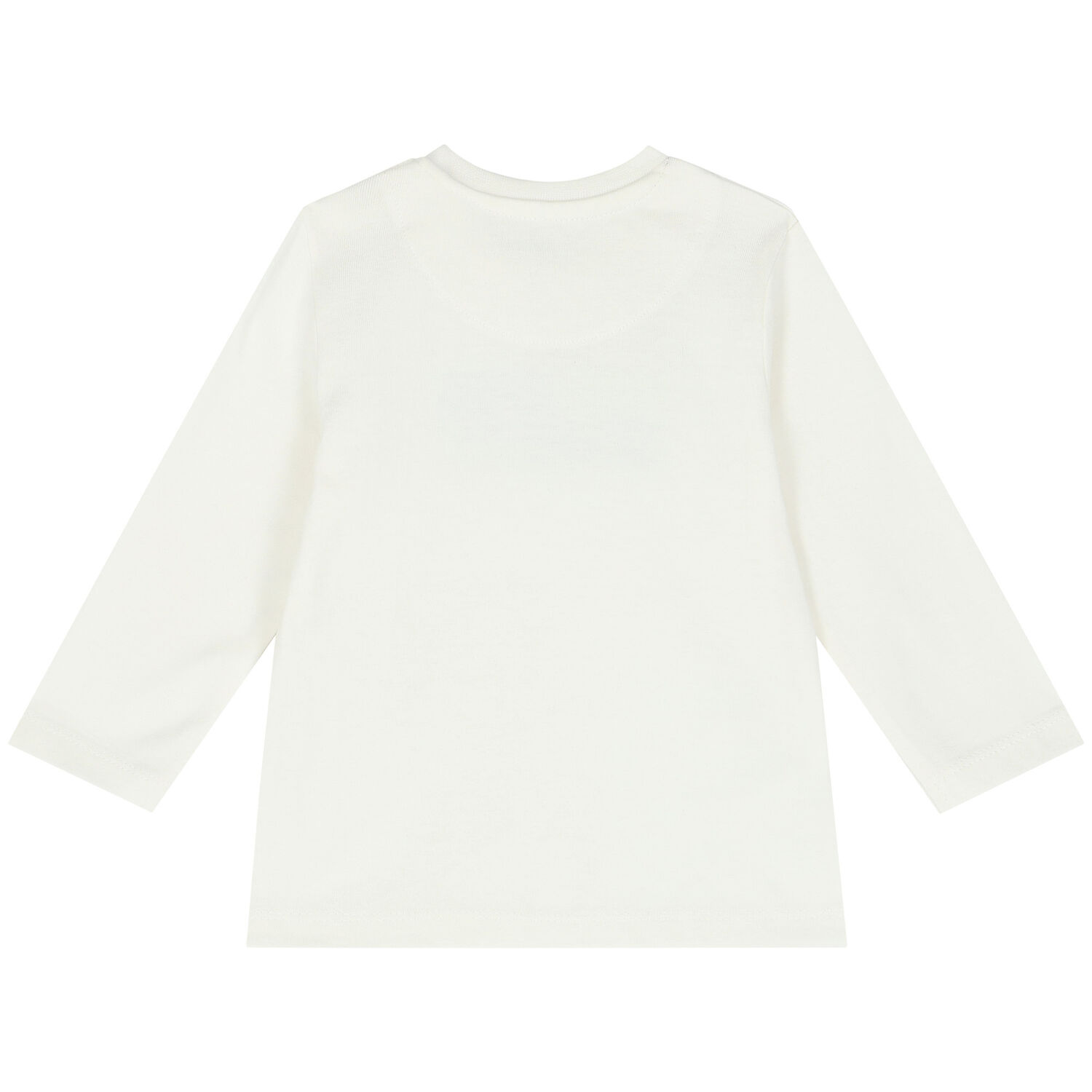 Younger Boys Ivory Logo Long Sleeve Top, 1, hi-res image number null