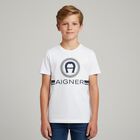 Boys White Logo T-Shirt, 1, hi-res