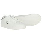White & Black Logo Trainers, 2, hi-res