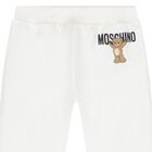 بنطلون رياضي بشعار دب تيدي باللون الأبيض للأطفال, 1, hi-res