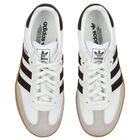 White & Brown Logo Samba Trainers, 1, hi-res