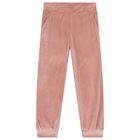 Girls Pink Velour Tracksuit Set  ( 3 Piece ), 2, hi-res