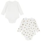 Baby Boys White Polo Bear Bodysuits ( 2 Pack ), 1, hi-res