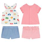 Baby Girls Multi-Colored Short Set (4 Piece), 1, hi-res