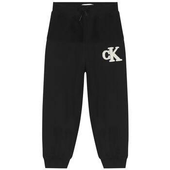 Boys Black Logo Joggers