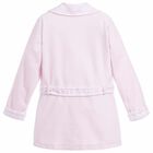 Girls Pink Fleece Dressing Gown, 1, hi-res