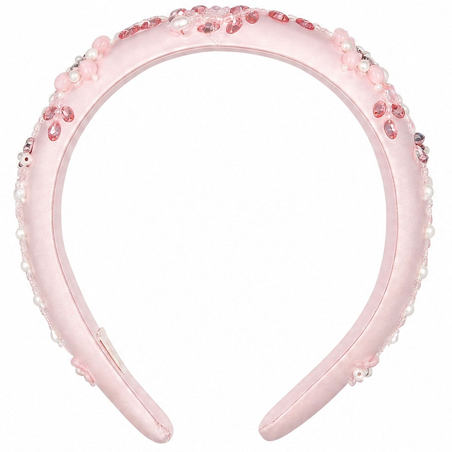 Girls Pink Flower Sequin Headband , 1, hi-res