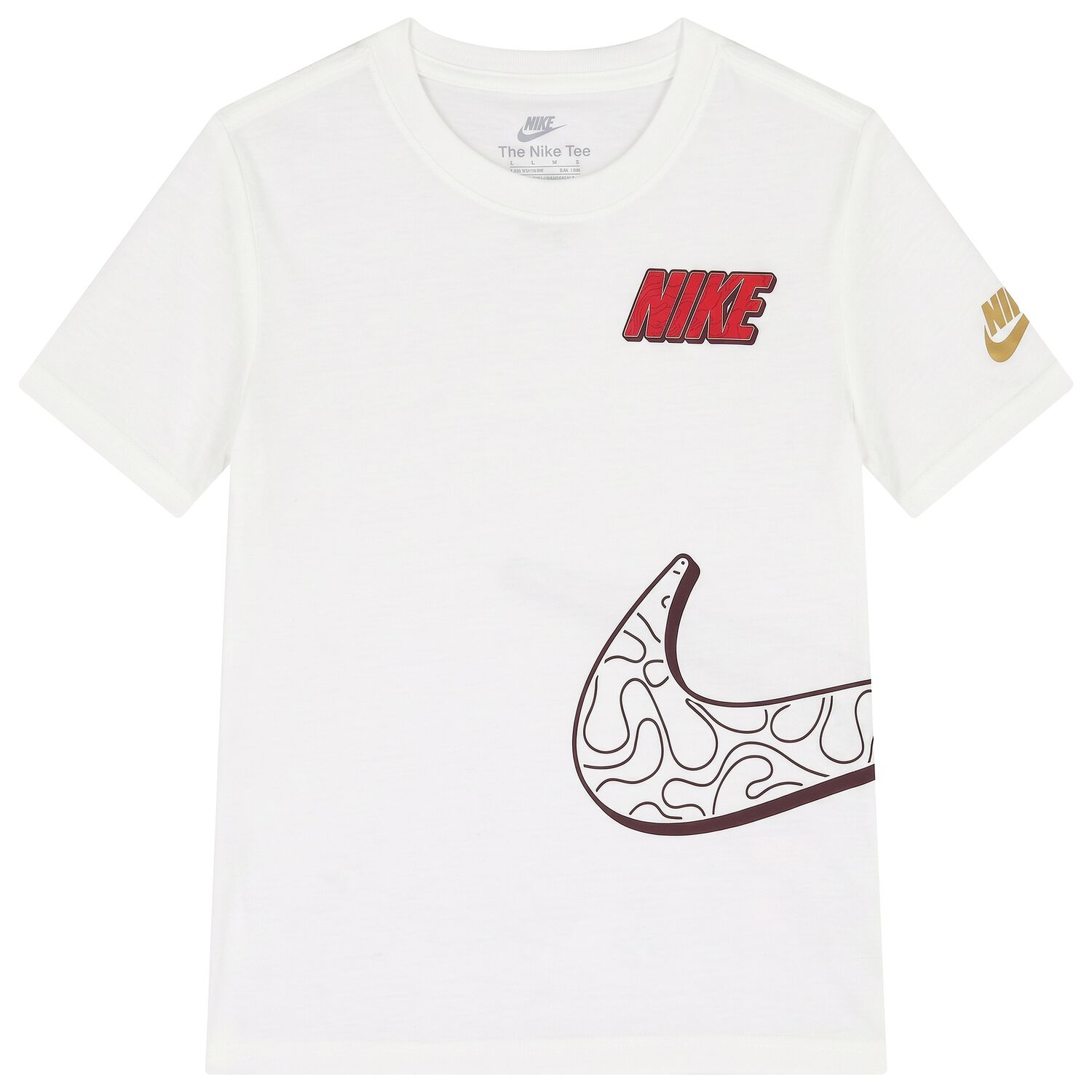 Boys White Logo T-Shirt, 1, hi-res