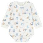 Baby Boys White & Blue Bodysuit Set, 1, hi-res