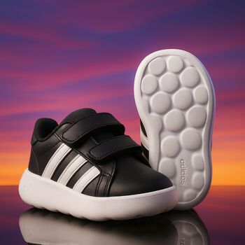 Black & White Grand Court Trainers