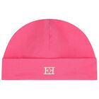 Baby Girls Pink Logo Hat, 3, hi-res